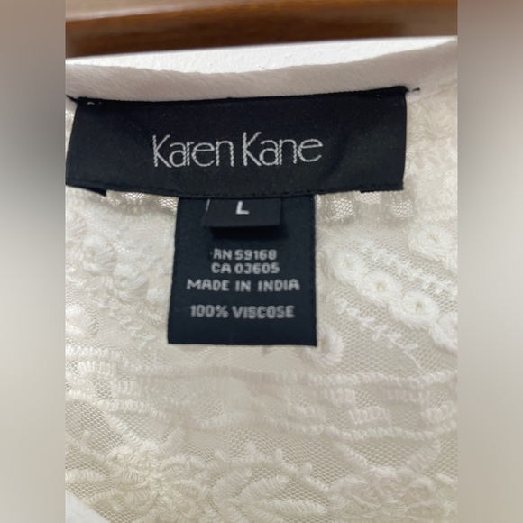 Karen Kane Lace Inset Top - Picture 7 of 8